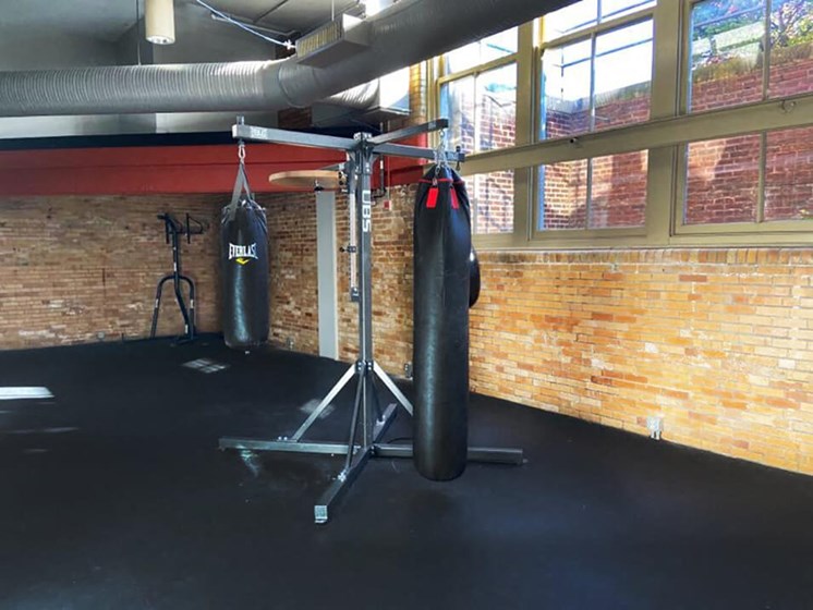 Boxing Equipment in apartment fitness center